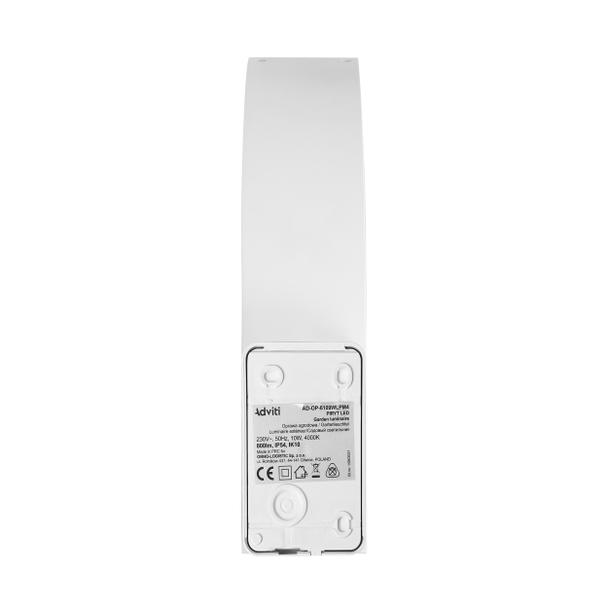 PIRYT LED 10W, oprawa ogrodowa 800lm, IP54, 4000K, biała AD-OP-6109WLPM4 ORNO