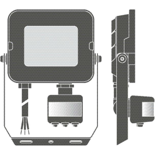 Naświetlacz FLOOD COMPACT SENSOR V 20W 830 SYM 100 black