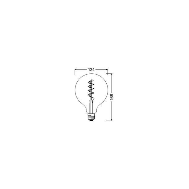 Lampa LED Vintage 1906 CL GLOBE125 Filament szkło przezroczyste SMOKE 15 non-dim 5W 818 E27