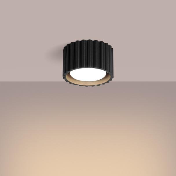 SOLLUX Plafon AURA 1 czarny Gx53 ; SL.1787