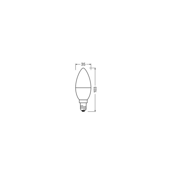 Lampa LED VALUE Classic B60 non-dim plastik 7W 827 E14