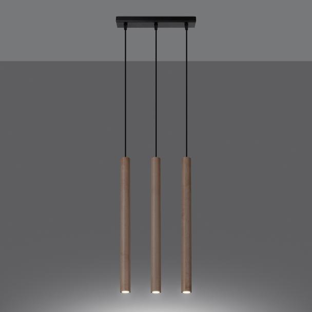 Sollux Lampa wisząca PASTELO 3L drewno SL.1267