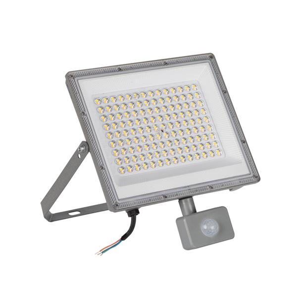 Naświetlacz LED z czujnikiem ruchu ACETE 100W CCT SE GR IP44 szary zmienna barwa świecenia 38499 KANLUX