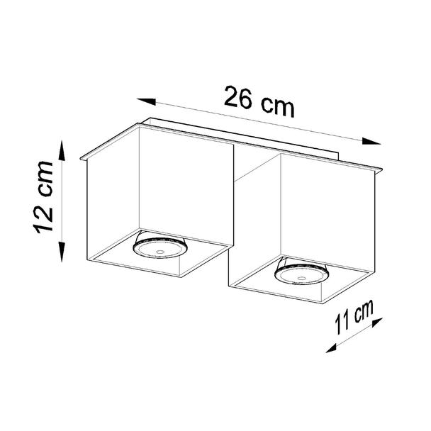 Sollux Plafon QUAD 2 biały SL.0065