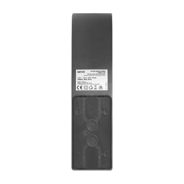 Oprawa ogrodowa LED z czujnikiem ruchu 20W 1800lm IP65 4000K funkcja przyciemnienia, sza AD-OP-6204GLPMR4 ORNO
