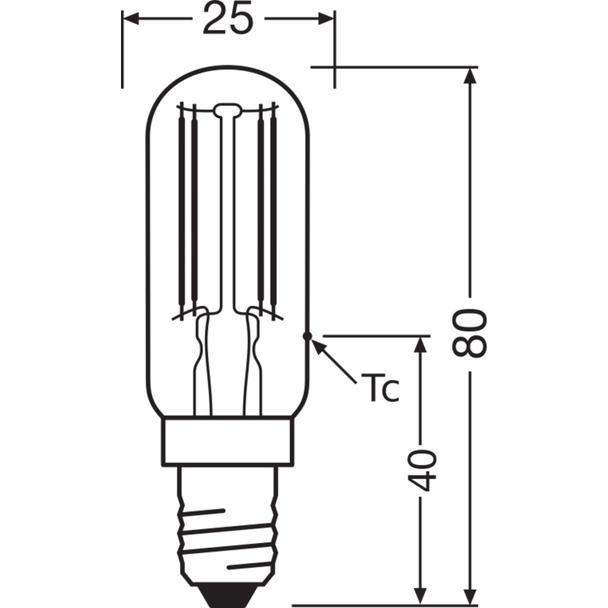 Lampa LED PARATHOM SPECIAL T26 Filament szkło przezroczyste 55 non-dim 6,5W 827 E14