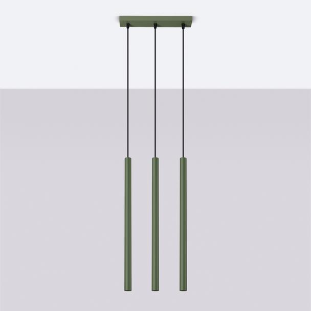 Sollux Lampa wisząca PASTELO 3 zielona oliwka SL.1520