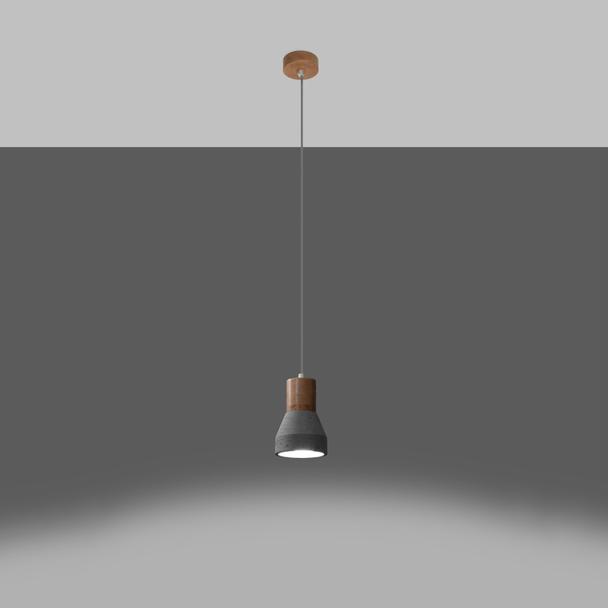 Sollux Lampa wisząca QUBIC szara