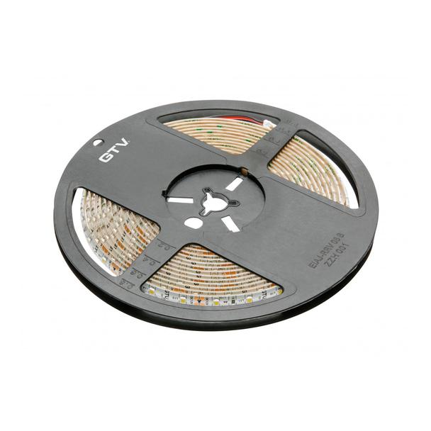 Taśma FLASH 3528 300 LED zimny biały 24W wodoodporna 8mm rolka 5m LD-3528-300-65-ZB GTV Poland