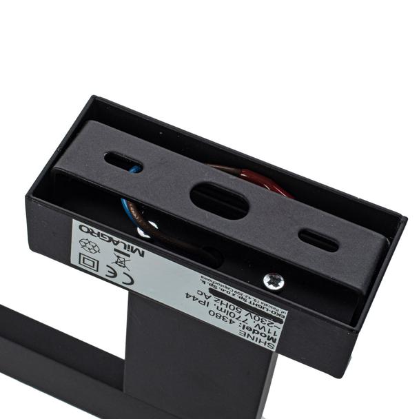 kinkiet łazienkowy nad lustro LED Shine Black 11W 770lm 4000K IP44 ML4380 Milagro
