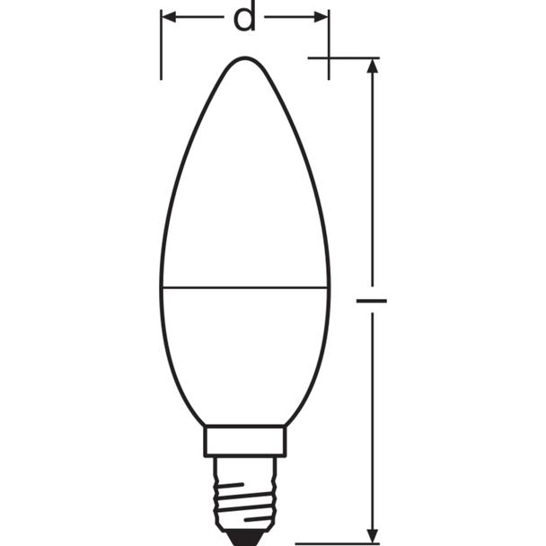 Lampa LED STAR+ CL B RGBWFR 40 dimmable via remote control 4,9W 827 E14