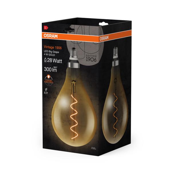 Lampa LED Vintage 1906 CL A160 Filament szkło przezroczyste GOLD 28 non-dim 5,5W 820 E27