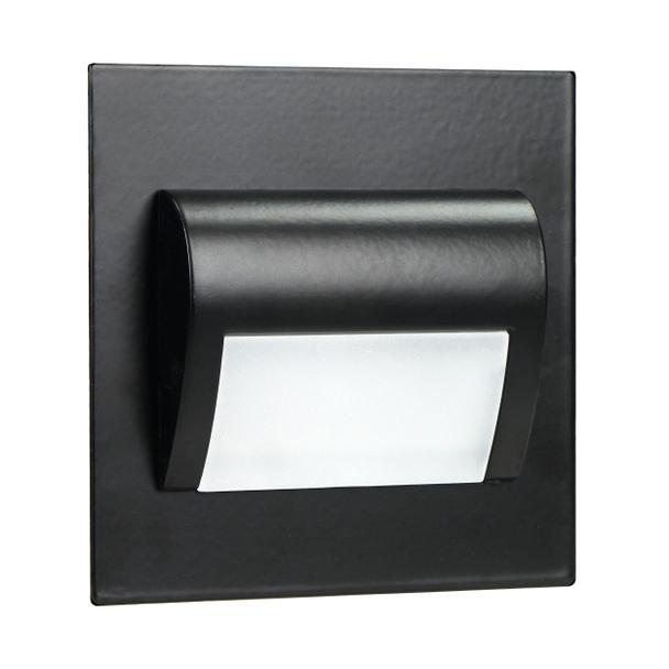 DRACO LED NEW 1,5W, oprawa schodowa podtynkowa, 12VDC, 30lm, 4000K, czarny, innowacyjny sposób monta AD-OS-6164L4/B ORNO