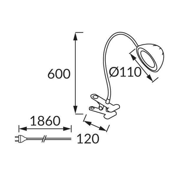 RONI LED WHITE CLIP 02923 IDEUS