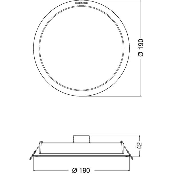 Oprawa DOWNLIGHT IP44 DN 190 18W 865 WT