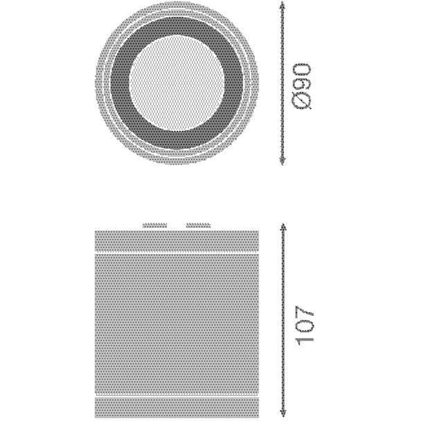Oprawa DOWNLIGHT SURFACE DN 90 P 15W 830 60D IP65 WT