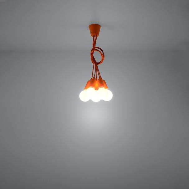 Sollux Lampa wisząca DIEGO 5 pomarańczowy SL.0586