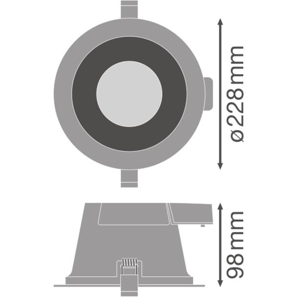 Oprawa DOWNLIGHT COMFORT DN205 20W 3CCT 60DEG WT
