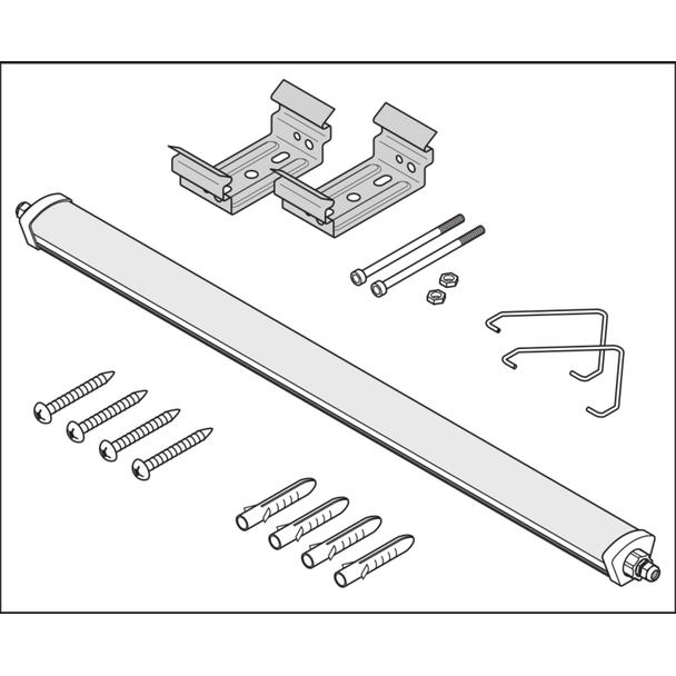 Oprawa DAMP PROOF LED COMPACT 1200 44W 3000K GR IP66