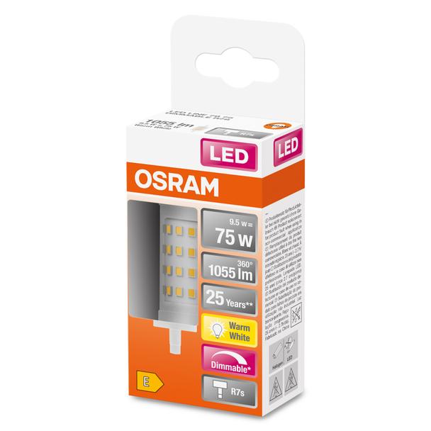LAMPA LED LINE 78mm 75D 9,5W/827 230V R7S 6X1