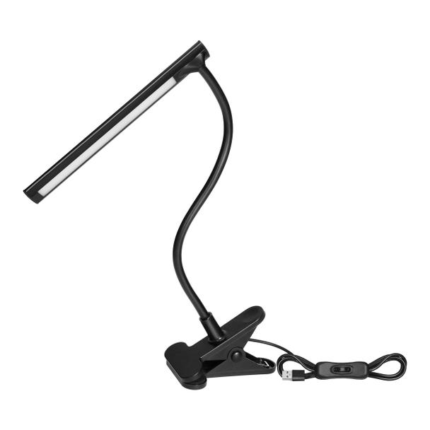 Lampka biurkowa z klipsem TERI II LED 5W 260lm 4000K barwa neutralna czarny DL-22/B ORNO