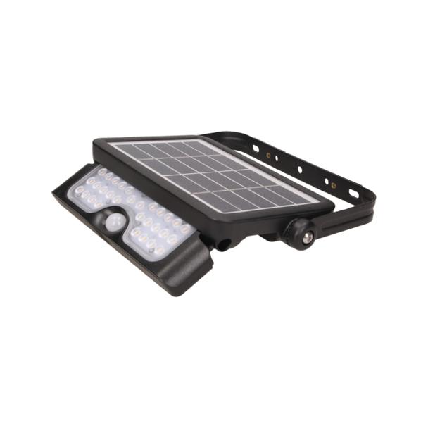 LUX LED 5W, naświetlacz solarny z czujnikiem ruchu 500lm, IP65, 4000K, 2x1500mAh, czarny AD-SL-6108BLR4 ORNO