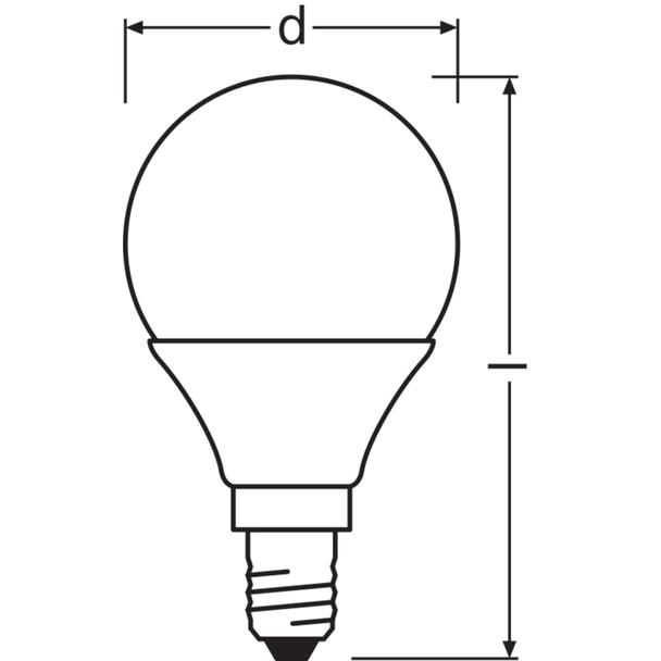 Lampa LED VALUE Classic P40 non-dim plastik 4,9W 827 E14