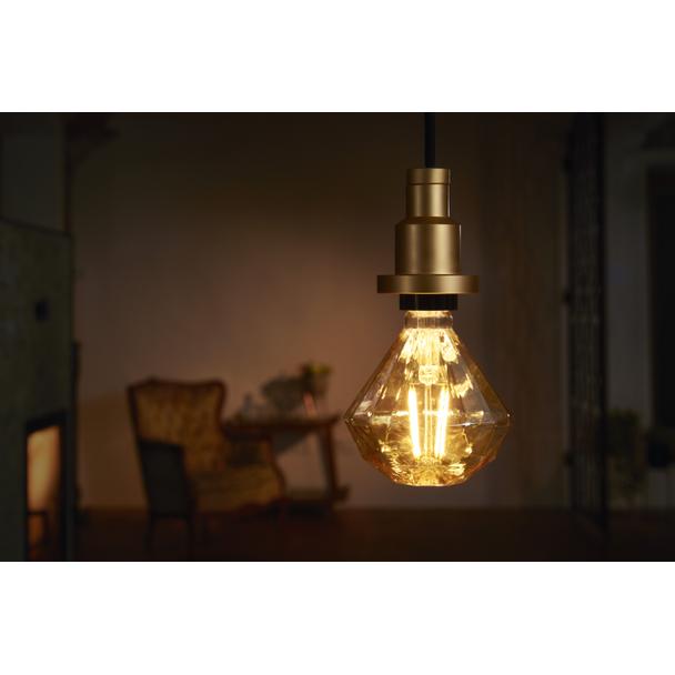 Lampa LED Vintage 1906 CL DIAMOND Filament szkło przezroczyste GOLD 40 non-dim 4,5W 825 E27