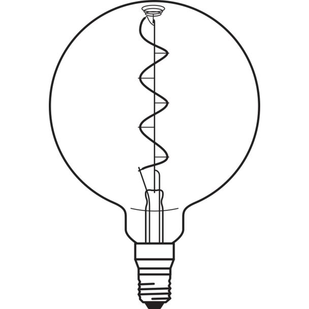 Lampa LED Vintage 1906 CL GLOBE200 Filament szkło przezroczyste GOLD 28 non-dim 5W 820 E27