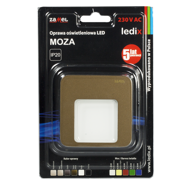 OPRAWA LED MOZA PT 230V AC ZLO BIAŁA CIEPŁA TYP: 01-221-42 LED10122142 LED10122142-WPL ZAMEL