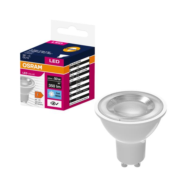 Lampa LED VALUE non-dim PAR16 50 36° 4,5W 840 230V GU10