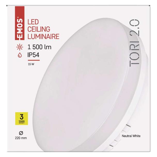 Oprawa LED okrągła Tori 15W IP54 neutralna biel ZM4321 EMOS