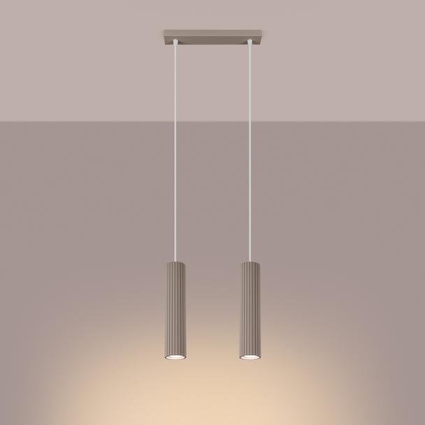 SOLLUX Lampa wisząca KARBON 2 taupe ; SL.1773