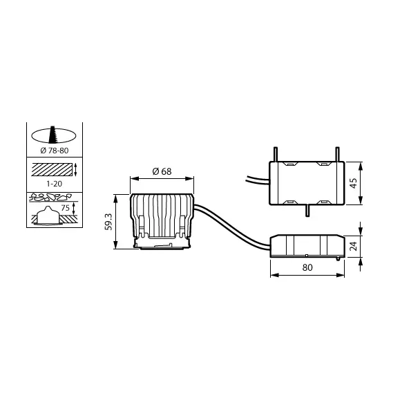 Oprawa sufitowa Downlight typu Spot LED Coreline RS150Z 10,2W 950lm IP20/54 4000K barwa neutralna śc 9,11402E+11 PHILIPS