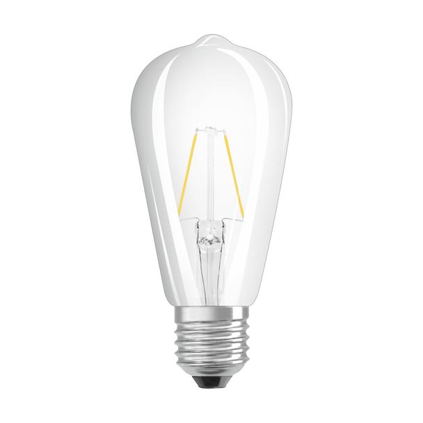 Lampa LED, klasyczny kształt bańki Edison 3W 827 230V szkło przezroczyste E27