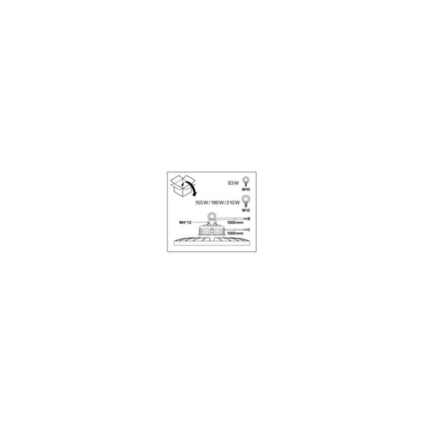 Oprawa HIGH BAY DALI 155W 4000K 110DEG IP65
