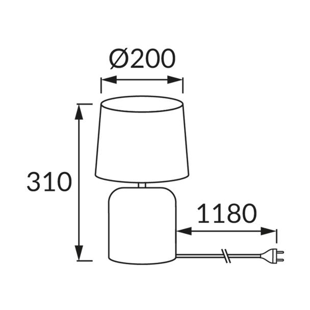 Lampka stołowa AMOR E14 WHITE 04101 IDEUS