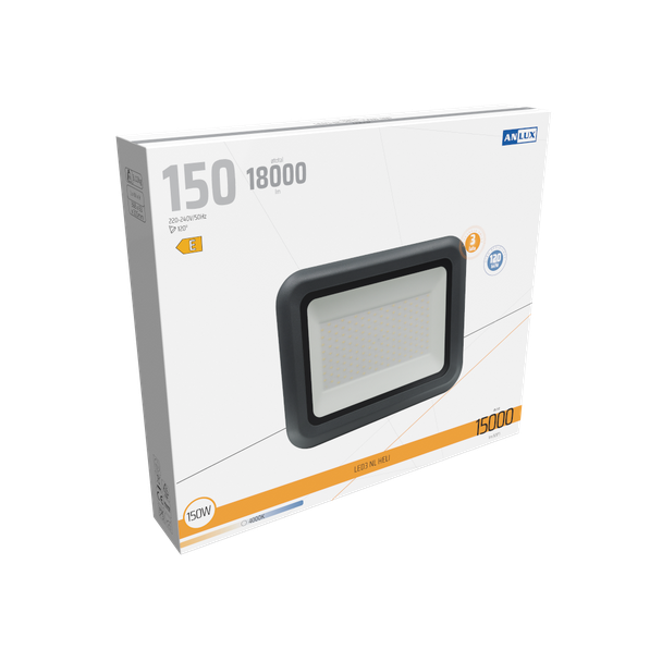 NAŚWIETLACZ LED HELI 150W 120LM/W NEUTRALNY BIAŁY 3 LATA GW. ANLUX