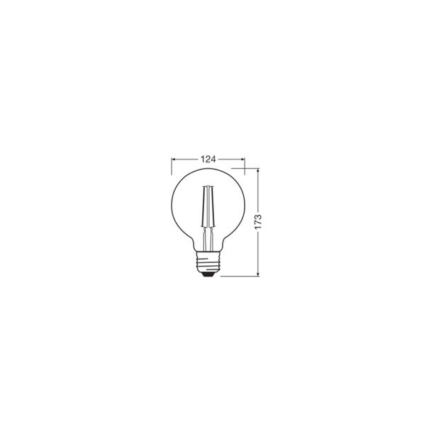 Lampa LED STAR+ GLOWdim GLOBE125 CL 60 FILAMENT 6,5W 827 E27