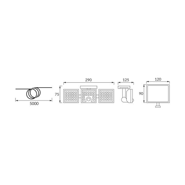 Naświetlacz SMD LED z czujnikiem ruchu SALEM LED 5W CW 04227 IDEUS
