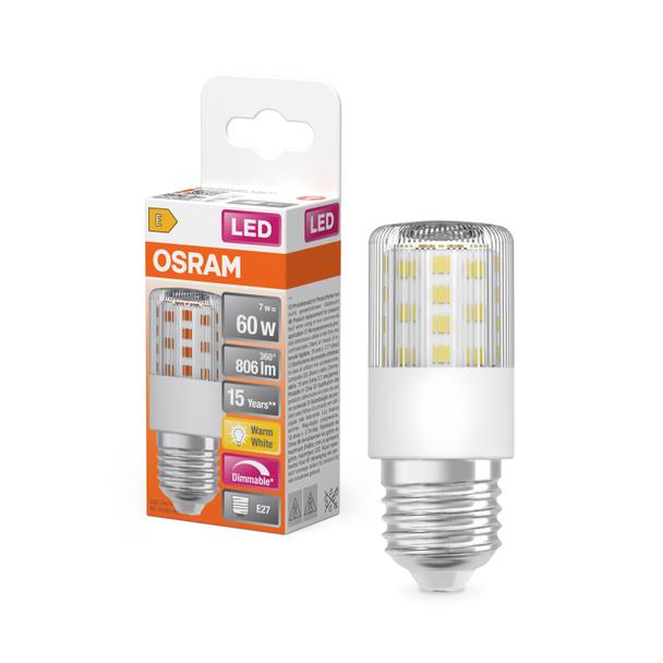 Lampa LED SPECIAL T SLIM CL 60 dim 7,3W 827 E27