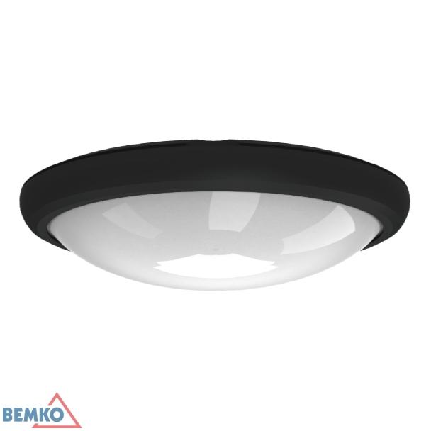 Plafoniera LED KANLO czarna 8W IP54 4000K 580lm owalna C45-KAN-08-BL-4K BEMKO
