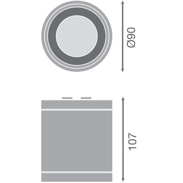 Oprawa DOWNLIGHT SURFACE DN 90 P 15W 830 60D IP65 BK