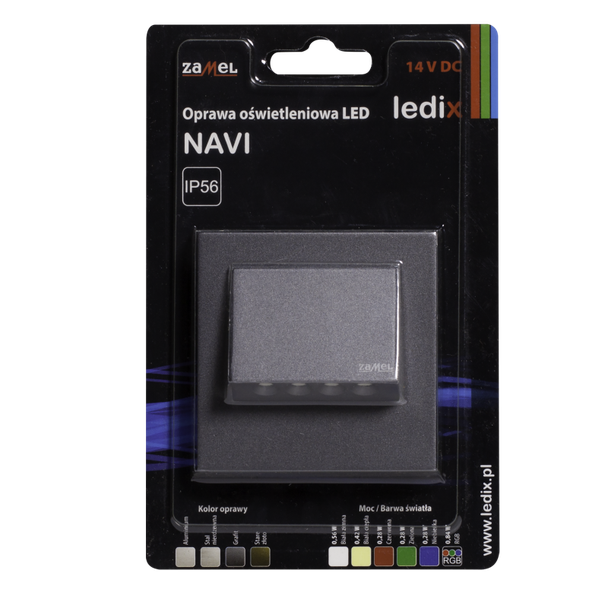 OPRAWA LED NAVI Z RAMKĄ PT 14V DC GRF BIAŁA CIEPŁA TYP: 11-211-32 LED11121132 LED11121132-WPL ZAMEL