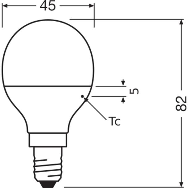 Żarówka LED x2 P45 Kulka E14 4.9W = 40W 470lm 2700K Ciepła 200° VALUE CLASSIC Osram