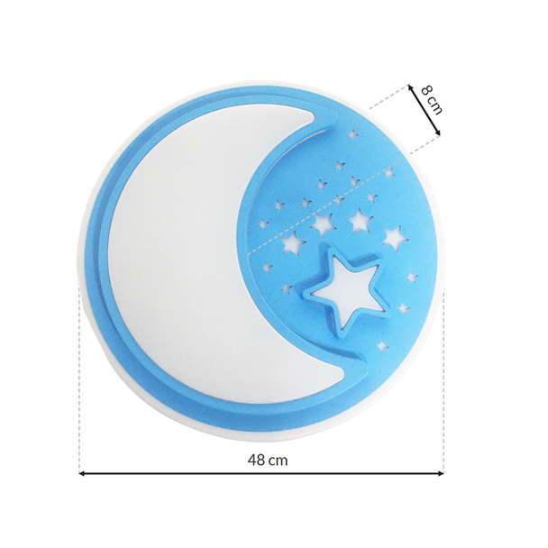 kinkiet LED Notte 40W 2800lm 3000/6000K (pilot w zestawie) niebieski ML6183 Milagro