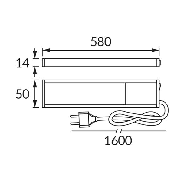 Podszafkowa oprawa LED 10W 4000K Tamara 03795 IDEUS