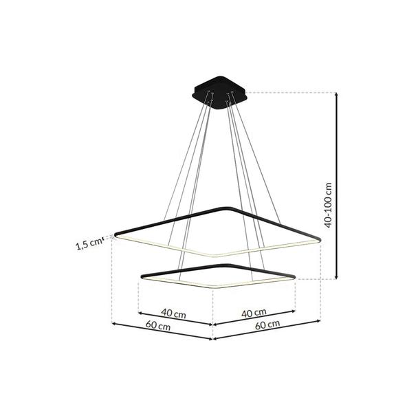 lampa wisząca LED Nix Black 50W 3500lm 3000K ML518 Milagro