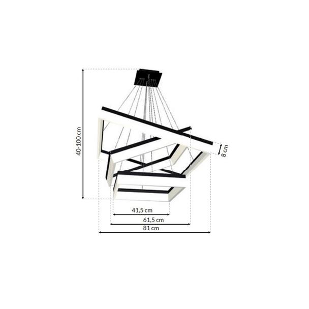 lampa wisząca LED Nero 140W 9800lm 4000K ML083 Milagro