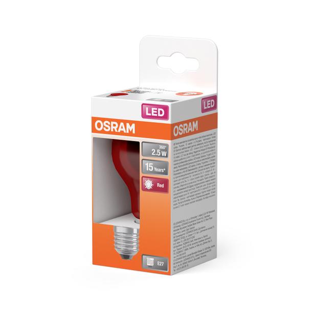 Lampa LED STAR CL A Red 15 non-dim 2,5W E27
